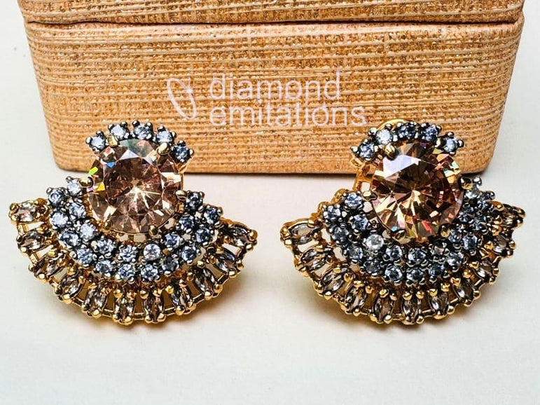 gold plated designer earrings