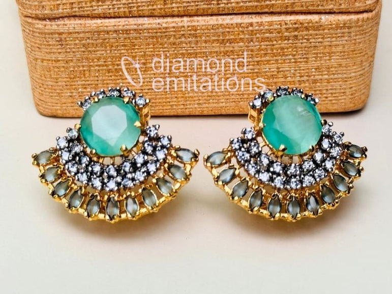 gold plated designer earrings