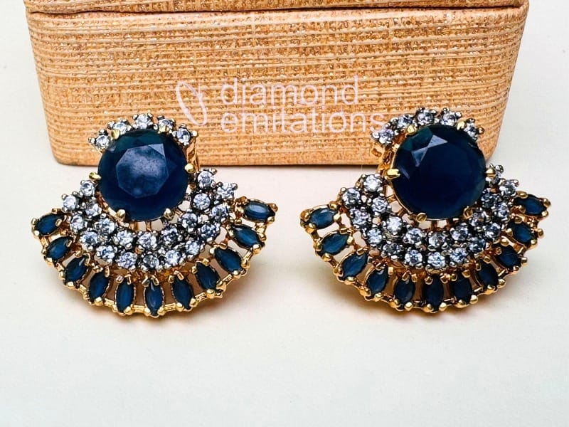 gold plated designer earrings