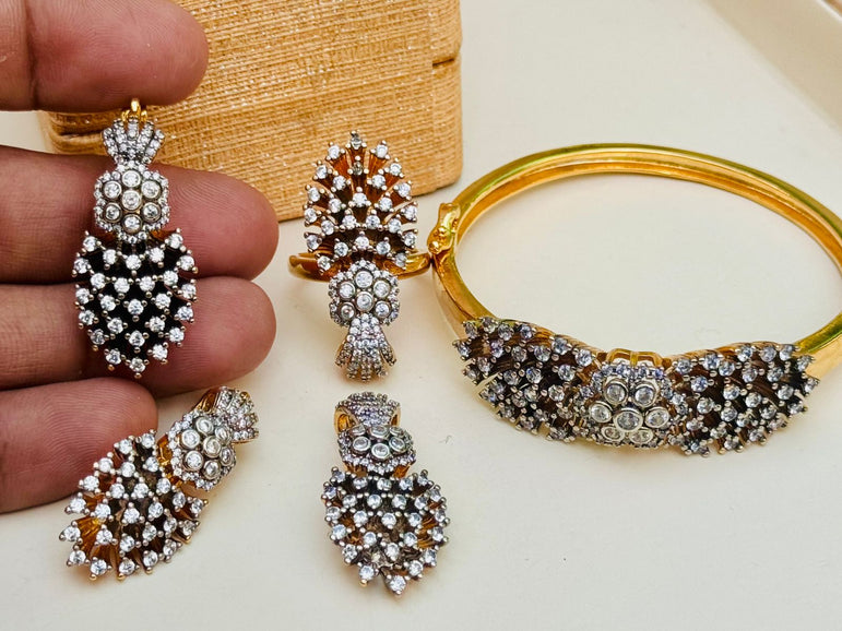 18 KARAT GOLD PLATED WITH REAL ZIRCONS