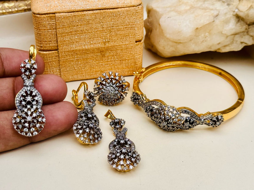 18k Goldplated With Real Zircon