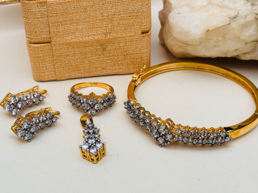 18k Goldplated With Real Zircon