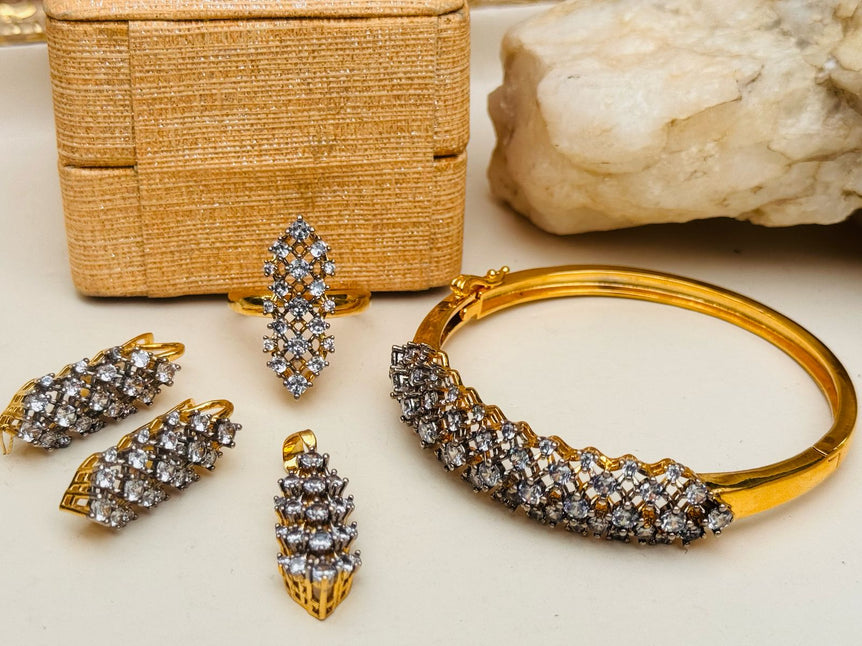 18k Goldplated With Real Zircon