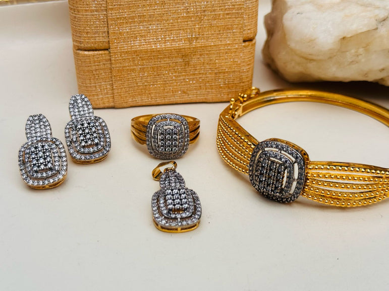 18k Goldplated With Real Zircon