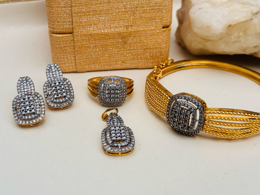 18k Goldplated With Real Zircon
