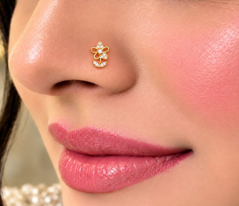 18 karat gold plated imported nosepin