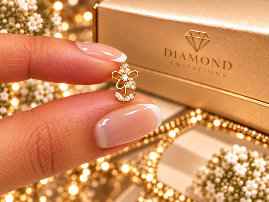 18 karat gold plated imported nosepin