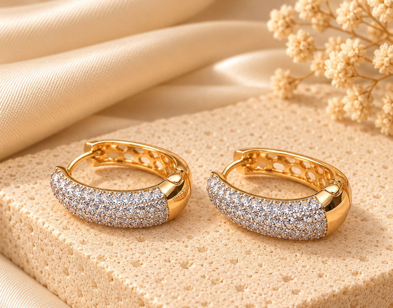 24k Goldplated Imported Branded Earhoops