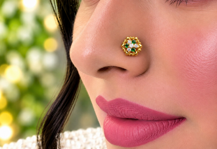 18 karat gold plated imported nosepin