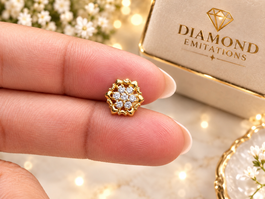 18 karat gold plated imported nosepin