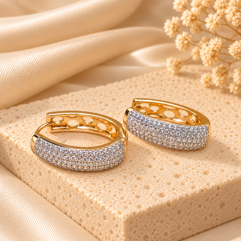 24k Goldplated Imported Branded Earhoops