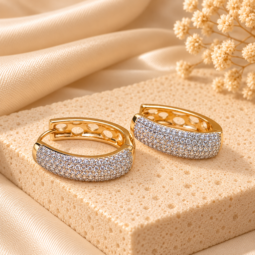 24k Goldplated Imported Branded Earhoops