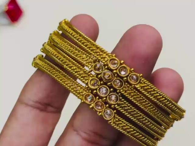 Designer Gold Plated Bangels