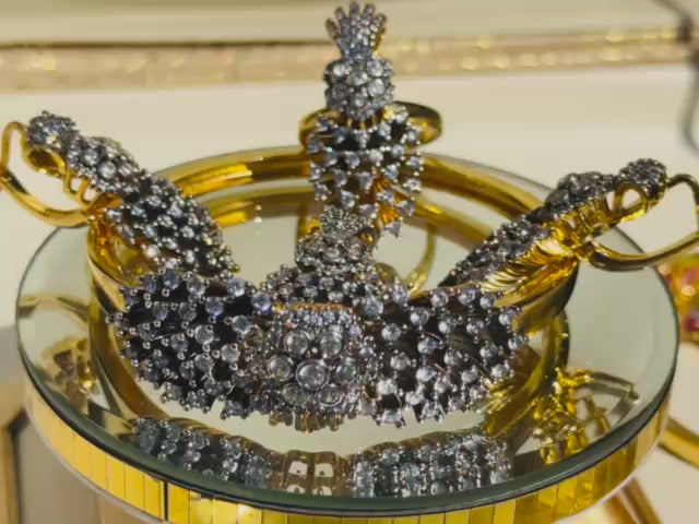 18 KARAT GOLD PLATED WITH REAL ZIRCONS