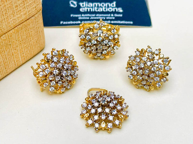 Goldplated Zircon set