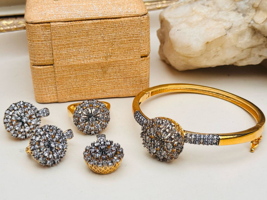 18k Goldplated With Real Zircons
