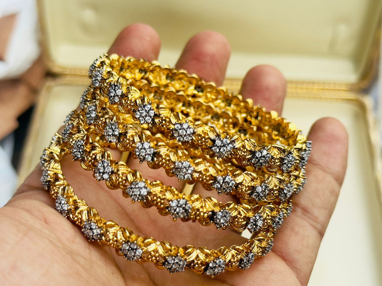 24k Goldplated Dimondcut Bangles