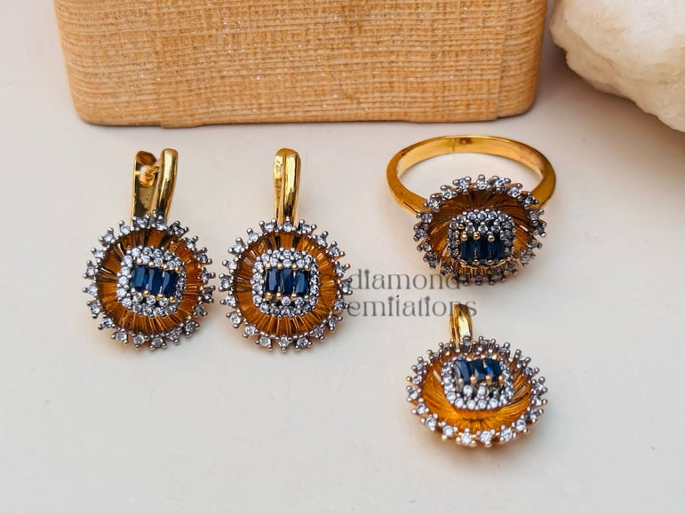 18 KARAT GOLD PLATED WITH REAL ZIRCONS