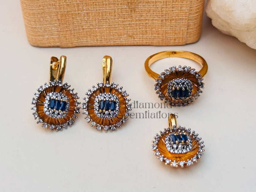 18 KARAT GOLD PLATED WITH REAL ZIRCONS