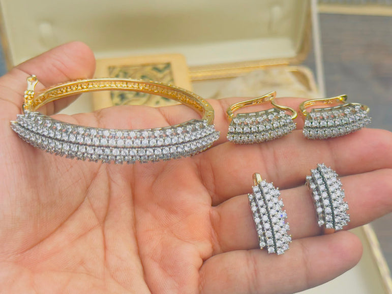 18 KARAT GOLD PLATED WITH REAL ZIRCONS