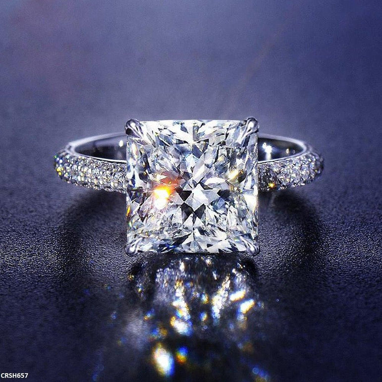 Rhodium Plated Branded ring