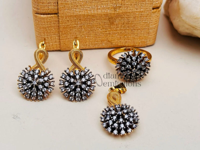 18 KARAT GOLD PLATED WITH REAL ZIRCONS