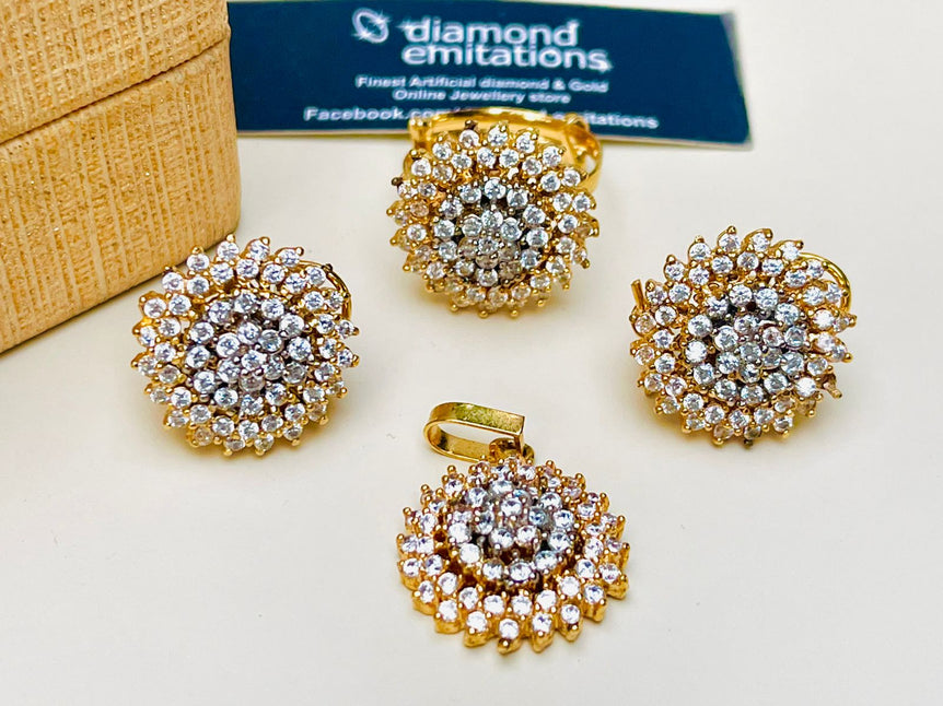 Goldplated Zircon set
