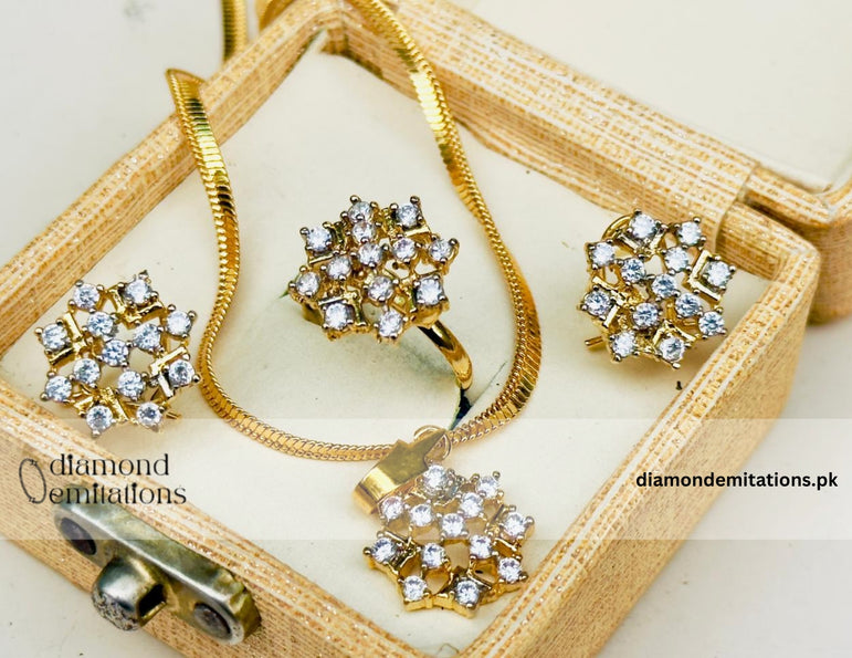 Goldplated Zircon Set