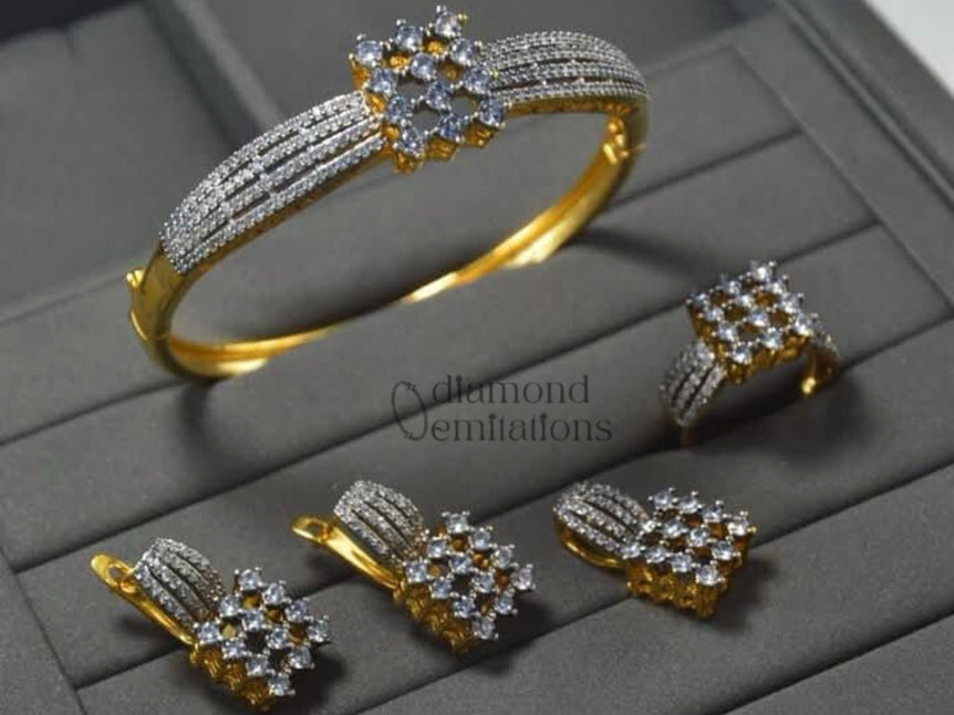 18k Goldplated With Real Zircon