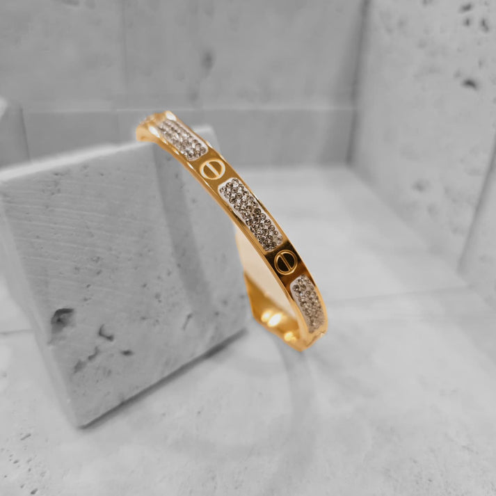 Goldplated openable bracelet