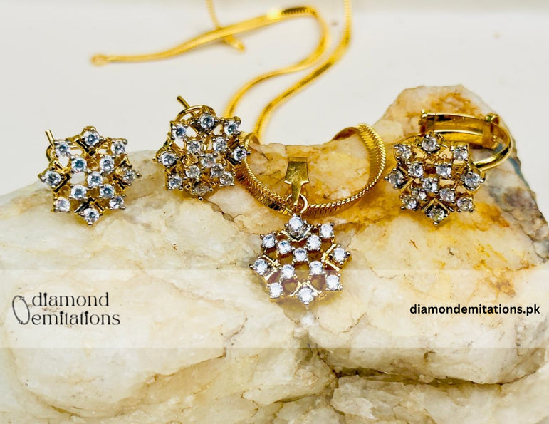 Goldplated Zircon Set