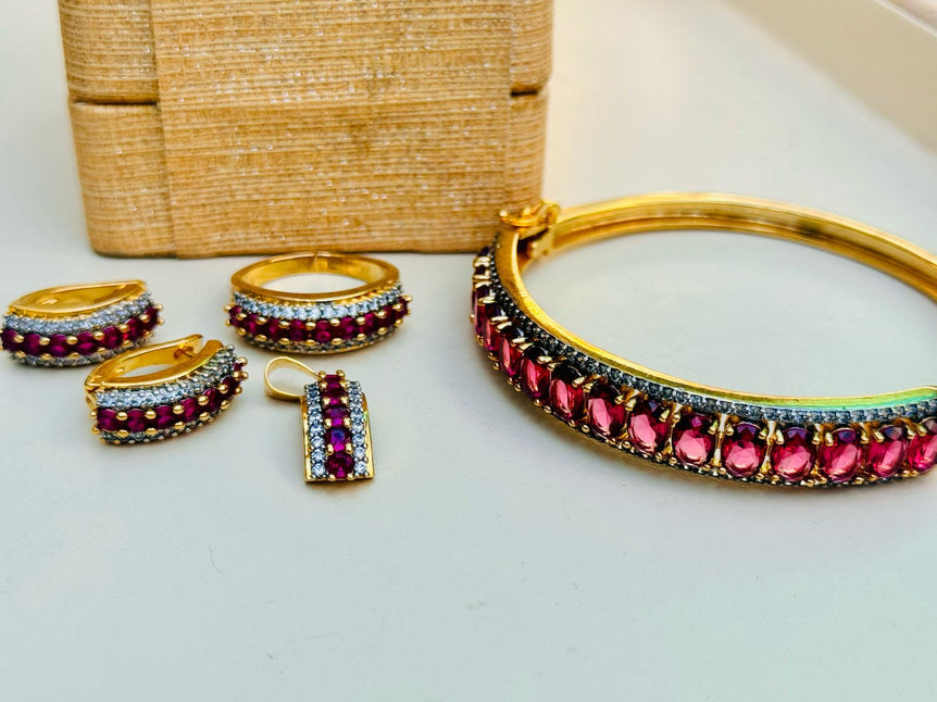 18 KARAT GOLD PLATED WITH REAL ZIRCONS