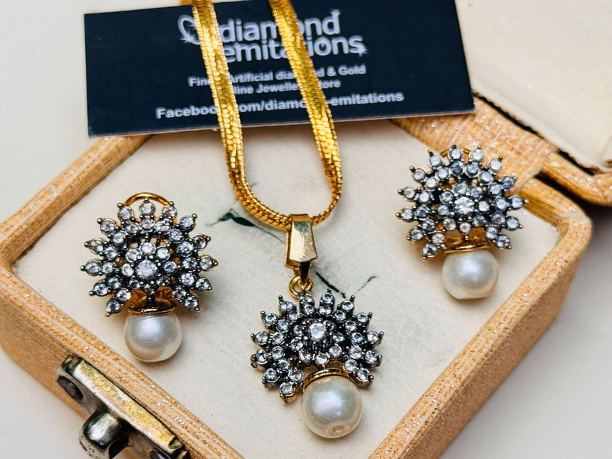 Goldplated Zircon set