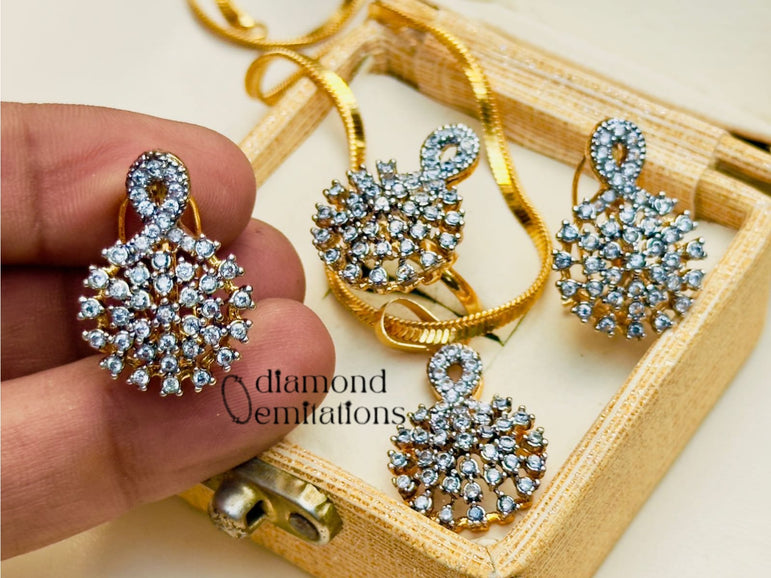 18 KARAT GOLD PLATED WITH REAL ZIRCONS