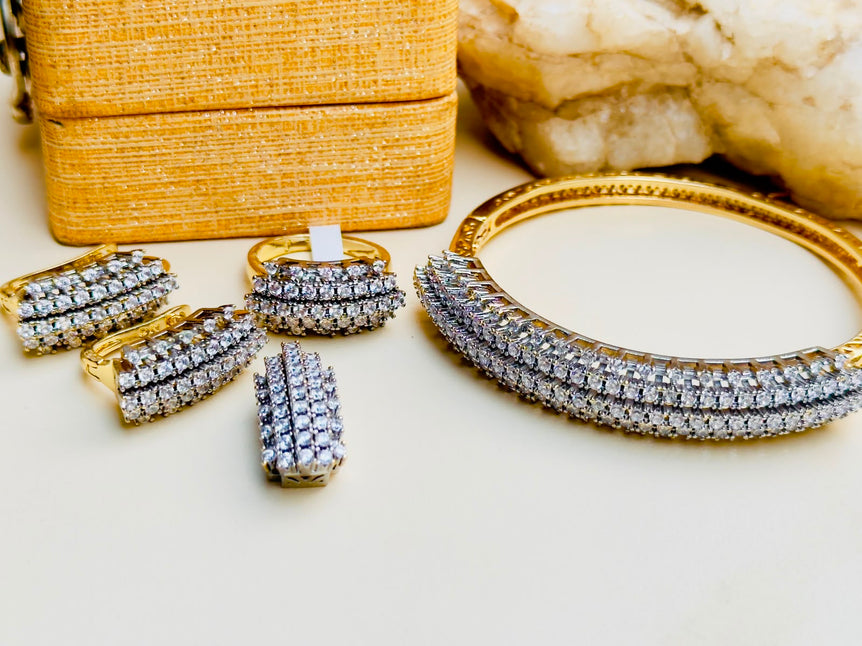 18 KARAT GOLD PLATED WITH REAL ZIRCONS