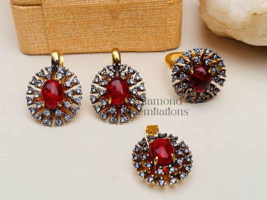 18 KARAT GOLD PLATED WITH REAL ZIRCONS