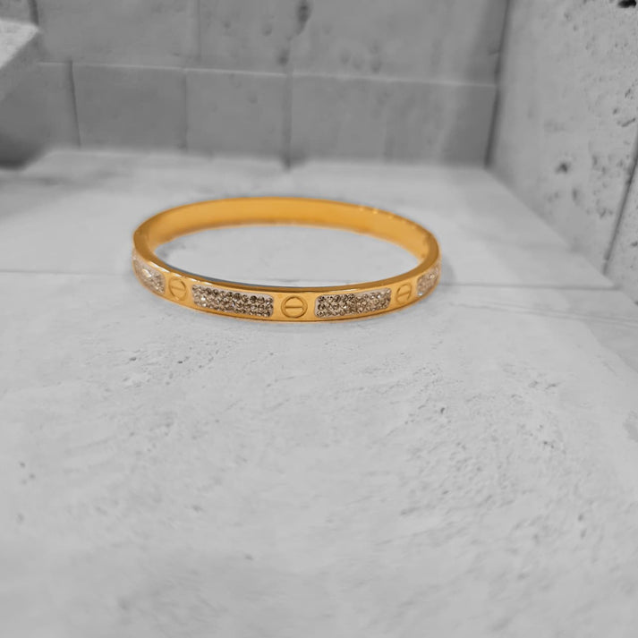 Goldplated openable bracelet