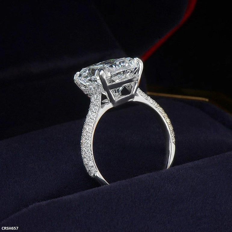 Rhodium Plated Branded ring