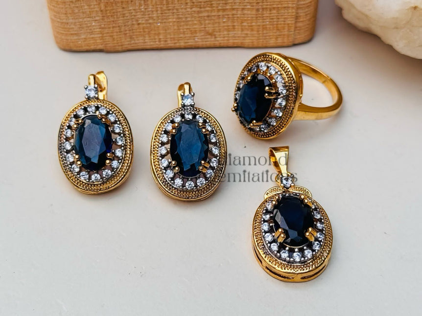 18 KARAT GOLD PLATED WITH REAL ZIRCONS