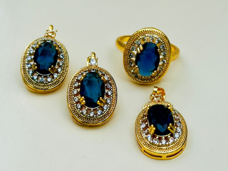 18 KARAT GOLD PLATED WITH REAL ZIRCONS