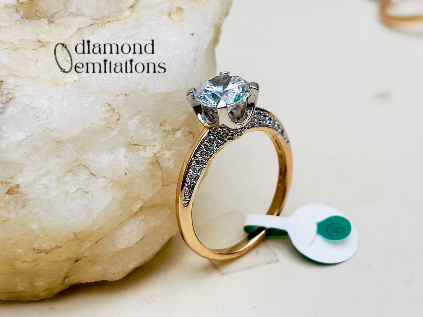 24k gold plated imported branded ring – Diamond Emitations