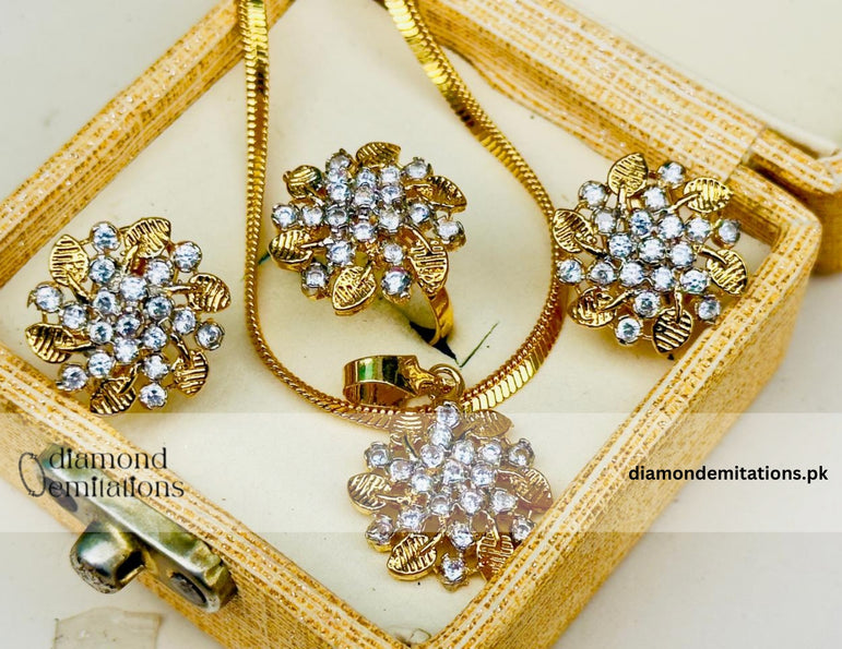 Goldplated Zircon Set