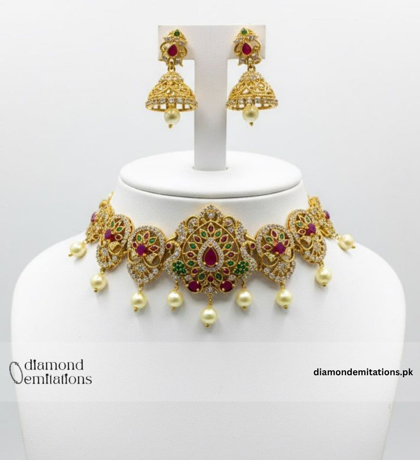 Goldplated South Indian Kundan Set
