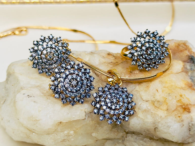 Diamond Cut Pendant Set