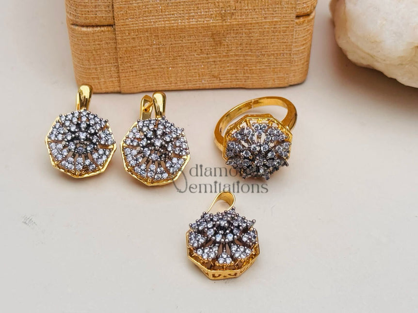 18 KARAT GOLD PLATED WITH REAL ZIRCONS