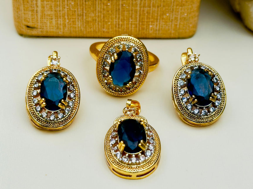 18 KARAT GOLD PLATED WITH REAL ZIRCONS