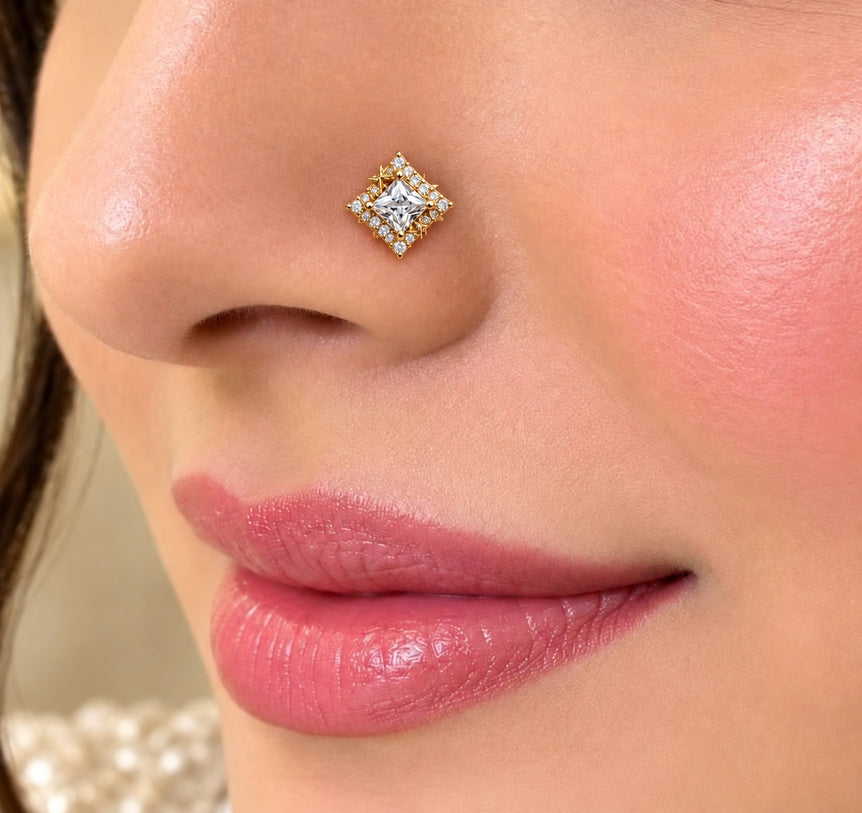 18 karat gold plated imported nosepin