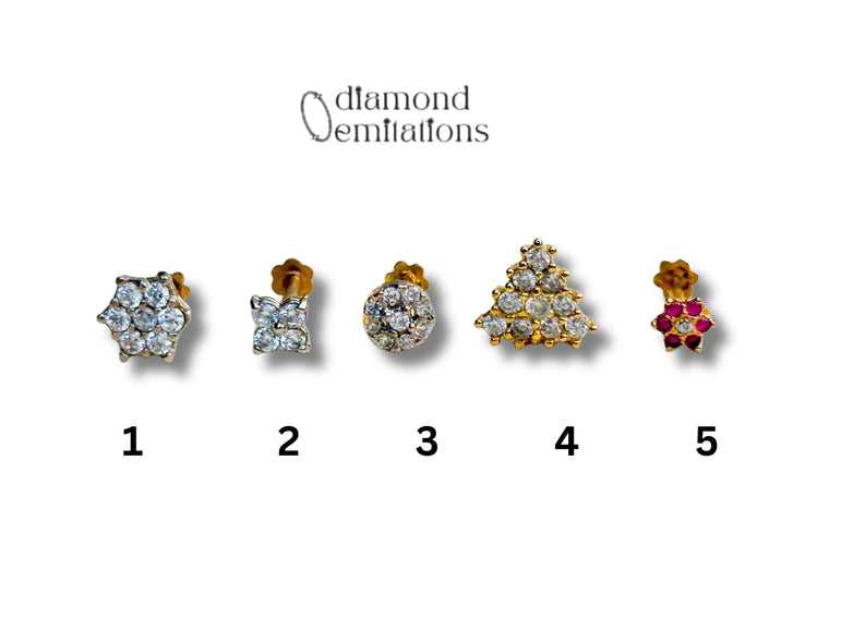 Diamond Cut Nosepins