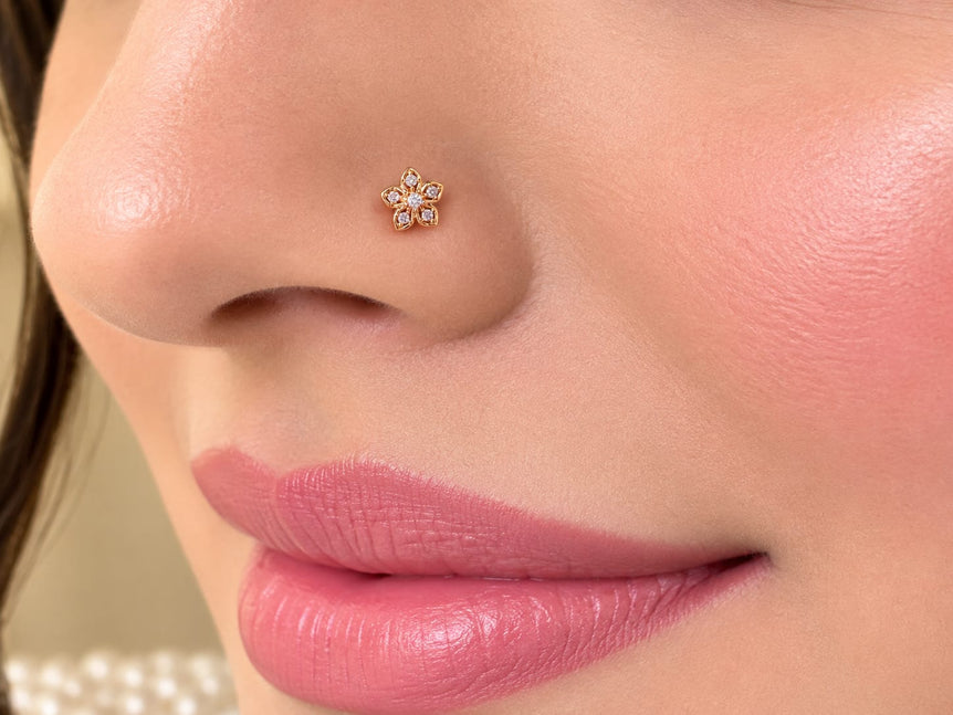 18 karat gold plated imported nosepin