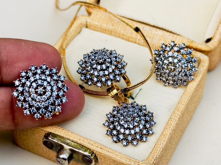 Diamond Cut Pendant Set